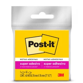 Bloco de Notas Super Adesivas Post-it® Amarelo Neon 76mm x 76mm 45 Fls