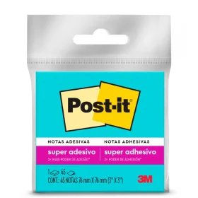 Bloco de Notas Super Adesivas Post-it® Azul 76mm x 76mm 45 Fls