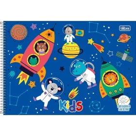 Caderno Tilibra Espiral Desenho 48 Fls. Capa Dura Sapeca Sortido