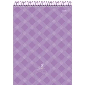 Caderneta São Domingos Animativa Capa Dura 1/4 (Pequena) 80 Fls. Lavender