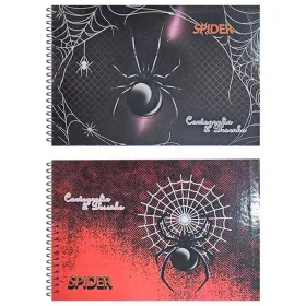 Caderno de Desenho Máxima Espiral Capa Dura 96 Fls. X Spider Sortido