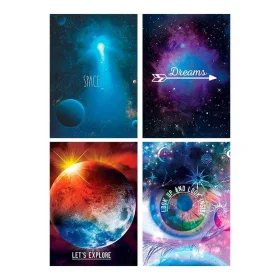 Caderno Máxima Capa Dura Costurado Universitário 80 Fls. Space Sortido
