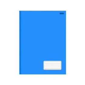 Caderno São Domingos Animativa Kbom Capa Dura Costurado 1/4 (Pequeno) 48 Fls. Azul