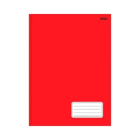 Caderno São Domingos Animativa Kbom Capa Dura Costurado 1/4 (Pequeno) 96 Fls. Vermelho
