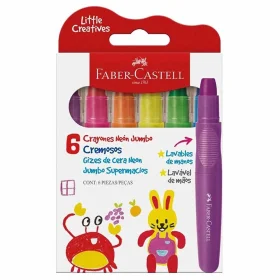 Giz de Cera Faber-Castell Jumbo Neon L. Creatives 6 Un.