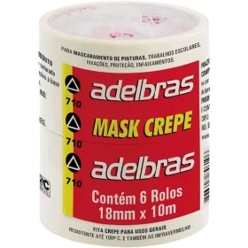 Fita Crepe Adelbras Escolar 750 18mm x 10m 6 Un