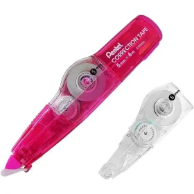 Corretivo em Fita Pentel 5mm X 6m Rosa