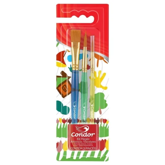 Kit Pincel Artístico Condor Escolar 6X1