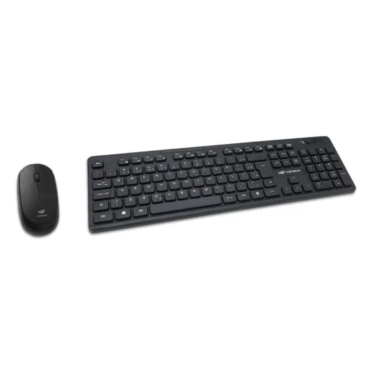 Kit Teclado e Mouse Sem Fio C3 Tech Preto K-W20BK