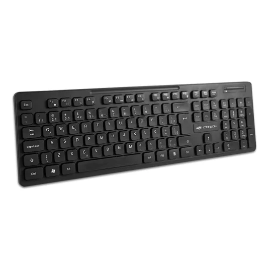 Kit Teclado e Mouse Sem Fio C3 Tech Preto K-W20BK
