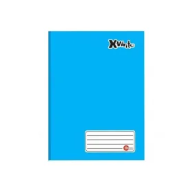 Caderno Máxima Capa Dura Costurado 1/4 (Pequeno) Azul 96 Fls.