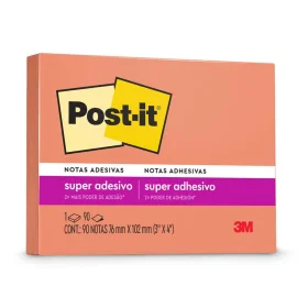Bloco de Notas Super Adesivas Post-it® Reciclado Damasco 76mm x 102mm 90 Fls