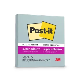 Bloco de Notas Super Adesivas Post-it® Azul 76mm x 76mm 90 Fls