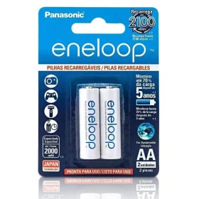 Pilha Panasonic Eneloop Recarregável Pequena AA 2 Un.