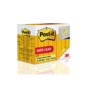 Bloco de Notas Adesivas Post-it® Amarelo 6 Blocos 76mm x 102mm 100 Fls