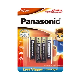 Pilha Panasonic Alcalina Palito AAA 6 Un.