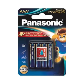 Pilha Panasonic Alcalina Premium Evolta Palito AAA 4 Un.