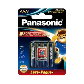Pilha Panasonic Alcalina Premium Evolta Palito AAA 6 Un.