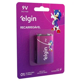 Bateria Recarregável Elgin 9V