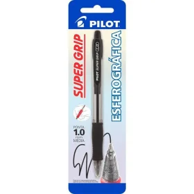 Caneta Esferográfica Super Grip 10R Preta 1.0mm Pilot