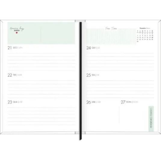 Planner 2023 Tilibra West Village Capa Dura Costurada