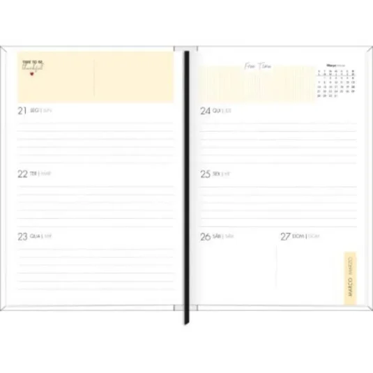 Planner 2023 Tilibra West Village Capa Dura Costurada