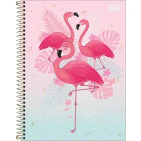 Caderno Tilibra Capa Dura Universitário 80 Fls Flamingo Aloha Sortido