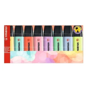 Kit Stabilo Boss 8 Cores Pastel Limão