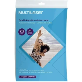 Papel Fotográfico Adesivo Matte A4 210G 10 Fls Multilaser