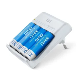Carregador de Pilhas Kit Charger 4 Pilhas AA 2500MaH Multilaser