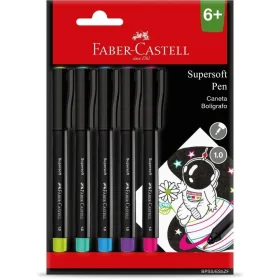 Caneta Hidrográfica Fine Pen 5 Cores Supersoft Faber-Castell