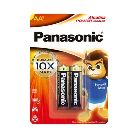 Pilha Panasonic Alcalina Pequena AA 2 Un.