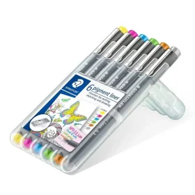 Caneta Fineliner Triplus 6 Cores Staedtler