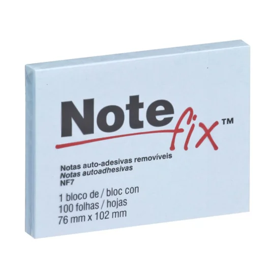 Bloco Adesivo Notefix Azul 76mm x 102mm 100 Fls