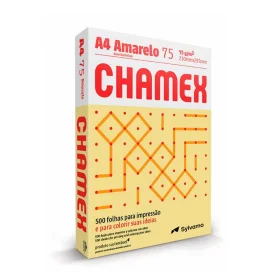 Papel A4 Chamex Amarelo 75g 500 Fls
