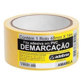Fita Demarcação de Solo Amarela 48mm x 14m Adelbras
