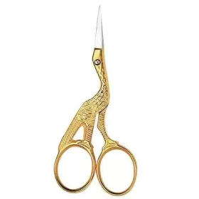 Tesoura Bordar 9cm Pássaro Dourada Mundial