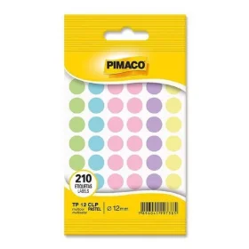 Etiqueta Autoadesiva Multicolor Pastel 9mm 5 Fls TP12 Pimaco