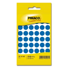 Etiqueta Autoadesiva Azul Pastel 12mm 5 Fls Tp12 Pimaco