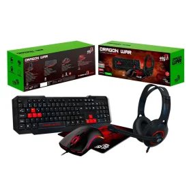 Kit Gamer 4 em 1 ELG Dragon War Vermelho