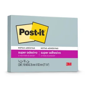 Bloco de Notas Super Adesivas Post-it® Reciclado Azul 76mm x 102mm 90 Fls