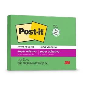 Bloco de Notas Super Adesivas Post-it® Reciclado Verde 76mm x 102mm 90 Fls