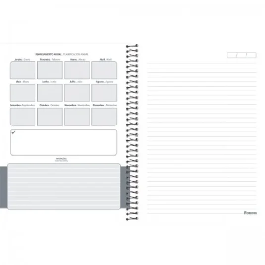 Caderno Espiral Foroni 4 Elementos 80 Fls