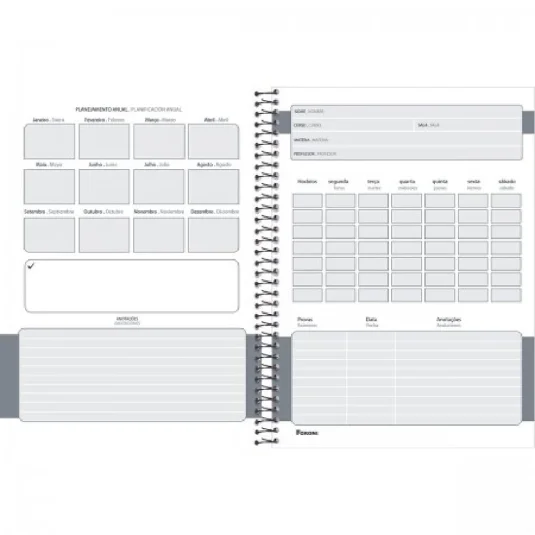 Caderno Espiral Foroni 4 Elementos 80 Fls