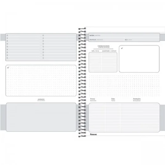 Caderno Espiral Foroni 4 Elementos 80 Fls