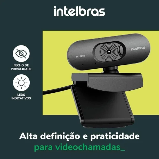 Webcam Intelbras HD 720P USB Preta 4290721