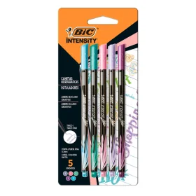 Caneta BIC Intensity Point Ultra Fina 0.4 Pastel 5 Cores