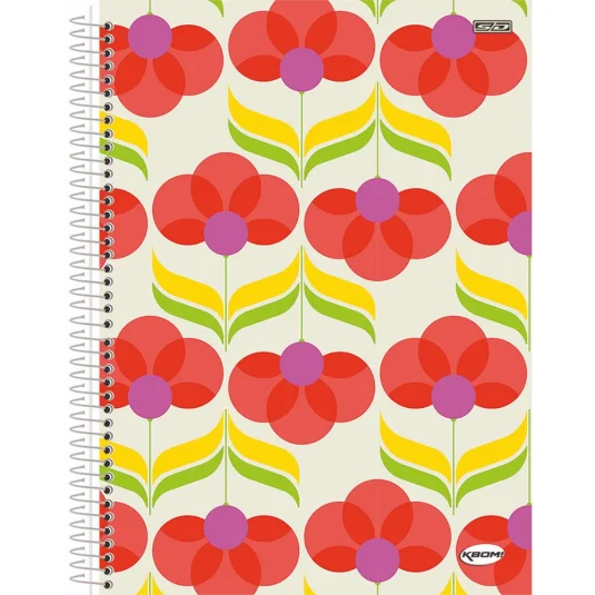 Caderno São Domingos Kbom Capa Dura Espiral 1/4 (Pequeno) 96 Fls Sortido