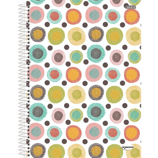 Caderno São Domingos Kbom Capa Dura Espiral 1/4 (Pequeno) 96 Fls Sortido