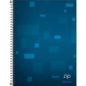 Caderno Tilibra Capa Dura Quadriculado Universitário Zip 80 Fls Sortido